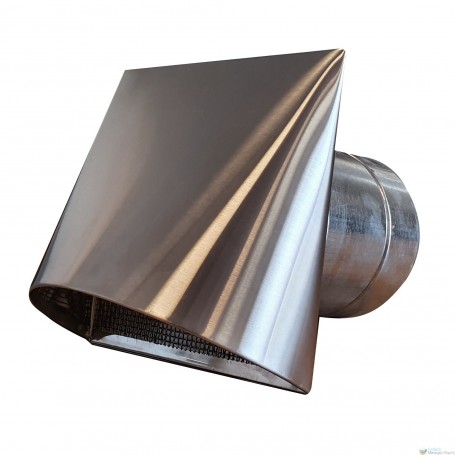 Terminal Horizontal Gevelrooster 80 inox