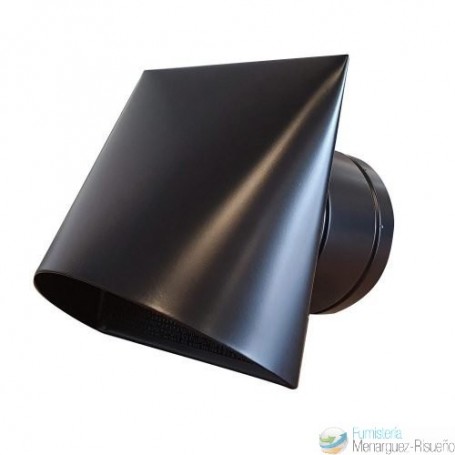 Terminal Horizontal Gevelrooster 80 Negro