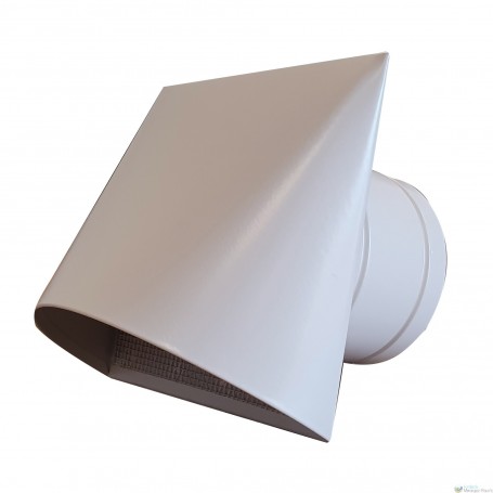 Terminal Horizontal Gevelrooster 80 Blanco