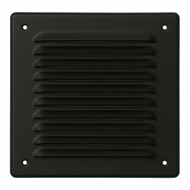 Rejilla Metálica Negro165x165 con Malla Antimosquitos