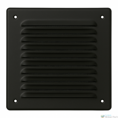 Rejilla Metálica Negro165x165 con Malla Antimosquitos