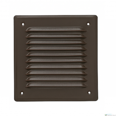 Rejilla Metálica Marron 165x165 con Malla Antimosquitos